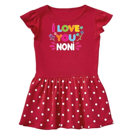 

Inktastic I Love You Noni with Flowers Gift Toddler Girl Dress
