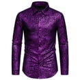 thumbnail image 2 of Men's Dress Shirts Long Sleeve Big and Tall,Dress Shirts for Men Designer Casual Button Down Shirts Long Sleeve Mens Dress Shirts Party Shirts Club Shirt, 2 of 9