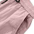 thumbnail image 6 of CQONEPT Mens Waterproof Pants Casual Baggy Wide Leg Lightweight Pants Elastic Waist Workouts Drawstring Trousers Pink XL, 6 of 7