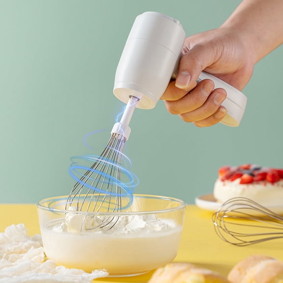 USB Rechargeable Milk Frother Coffee Egg Beater Portable Immersion Blender 10W Ergonomic ABS Easy Clean for Latte Hot Chocolate Soup Fruit Puree Kitchen