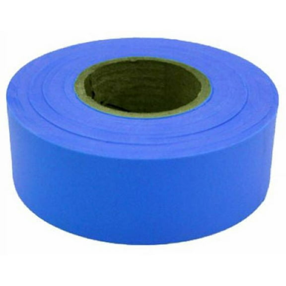 Hanson 17023 1-3/16" x 300' ft Bright Blue Vinyl Flagging Ribbon Marking Tape - Quantity of 4