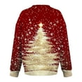 thumbnail image 5 of Christmas Clothes Women Crewneck Sweatshirts Loose Fit Long Sleeve Holiday Festive Outfits Xmas Printed Tops (S, Red 01), 5 of 6