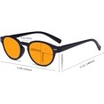 thumbnail image 4 of Eyekepper 5 Pack Retro Key Hole Oval Round Spring-Hinges Computer Reading Glasses Orange Tinted +1.25, 4 of 4