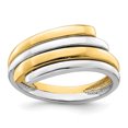 thumbnail image 1 of Bande Croisée Or Bicolore 14k, 1 of 1