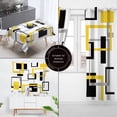 thumbnail image 4 of Yellow Shower Curtains for Bathroom Modern Abstract Shower Curtain Yellow Geometric Bathroom Decoration Polyester Fabric-72''''x72'''', 4 of 6