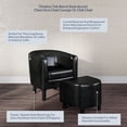 thumbnail image 4 of BELLEZE Accent Club Chair with Ottoman - Lydia (Black), 4 of 7