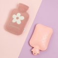 thumbnail image 4 of Cute Hot Water Bottle Bag for Girls Women Plush Shoulder Hand Warmer Heat Pack Warm Belly Winter Water Heating Bag 1000ml, 4 of 4