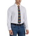 thumbnail image 7 of Gaeub Pride Rainbow Men's Classic Woven Jacquard Necktie Perfect for Weddings & Parties, 7 of 7