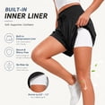 thumbnail image 4 of Women's High Waisted Yoga Shorts with Zipper Pockets, Loose Fit Drawstring Athletic Shorts for Women, Quick Dry Breathable Casual Workout Running Lounge Shorts for Gym Hiking Travel, 4 of 8