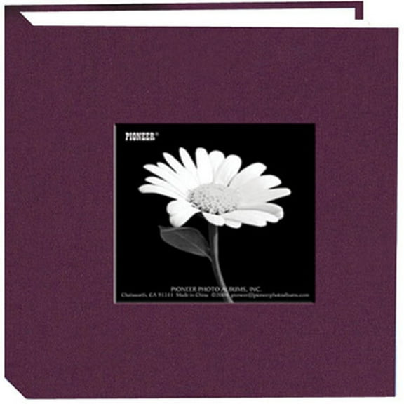 Pioneer Photo Album Bi-Directional Fabric Frame Photo Album, Holds 100 4x6" Photos, 1 Per Page, Wildberry Purple