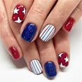 thumbnail image 4 of KUFptva 48 Pcs Star Press On Nails Short Square Stick on Nails Glittering Full Covers False Nails Manicures Supplies, 4 of 7