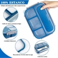 thumbnail image 3 of Loncheras para Niños, Bento Box Kids Set 27pc a Prueba de Fugas con Compartimentos, Incluye Tenedor Cuchara Bolsa de Almuerzo, Microondable de Lonchera Bento, Azul 1300ml, 3 of 4