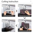 thumbnail image 5 of Yayeee Faucet Mat for Kitchen Sink 14.7" Diatomite Long Splash Guard Pad, Dark Purple Floral Pattern, 2 Pack, 5 of 7