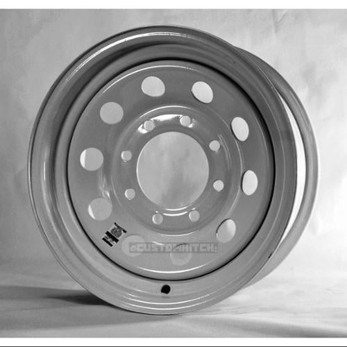 Dexstar Trailer Wheel Rim #374 16x6 16"x6" Modular 8 Hole 6.5" OC Silver 1/2" Offset