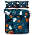 thumbnail image 2 of Move Over Cartoon Bedding Sets Queen Kids Duvet Cover Set Cute White Ghost and Pumpkin Pattern Microfiber No Filling, 2 of 6