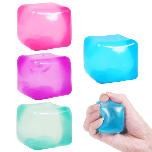 FauKait Cubo Antiestrés Squishy Fidget de 4 Piezas, 6 cm