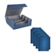 thumbnail image 3 of Caja para baraja de cartas coleccionables de cuero sintético resistente con cierre magnético Gris azulado, 3 of 9