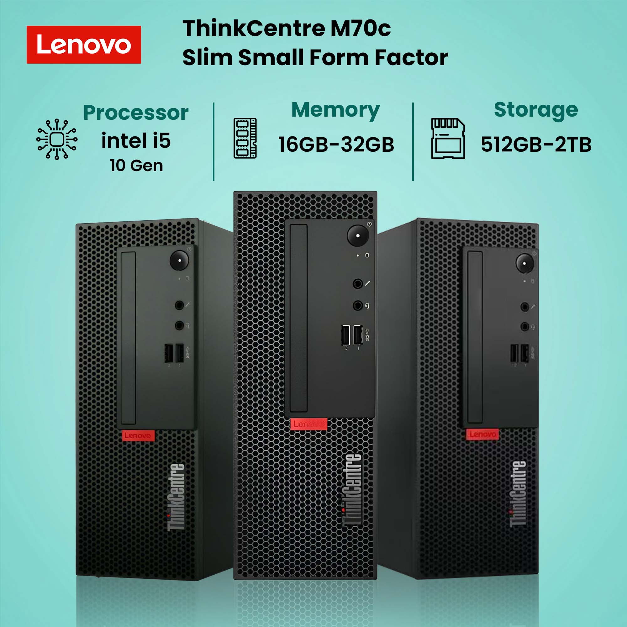 Lenovo ThinkCentre M70c SFF Windows 11 Pro Business Desktop PC