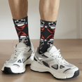 thumbnail image 6 of Rateoe Skull santa hat for Women Casual Calf Socks - Cute Crew Socks - Thin Soft Above Ankle Socks Size 5-11, 6 of 6