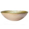 thumbnail image 3 of Eden Bath EB-GS74 16.5 in. Embossed Round Glass Vessel Sink, Champagne, 3 of 11