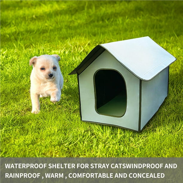 Maoww Dog House Outdoor Hut Foldable Kennel Waterproof Fine Workmanship Flexible Rainproof Wide Application Warm Cat Nest Exquisite