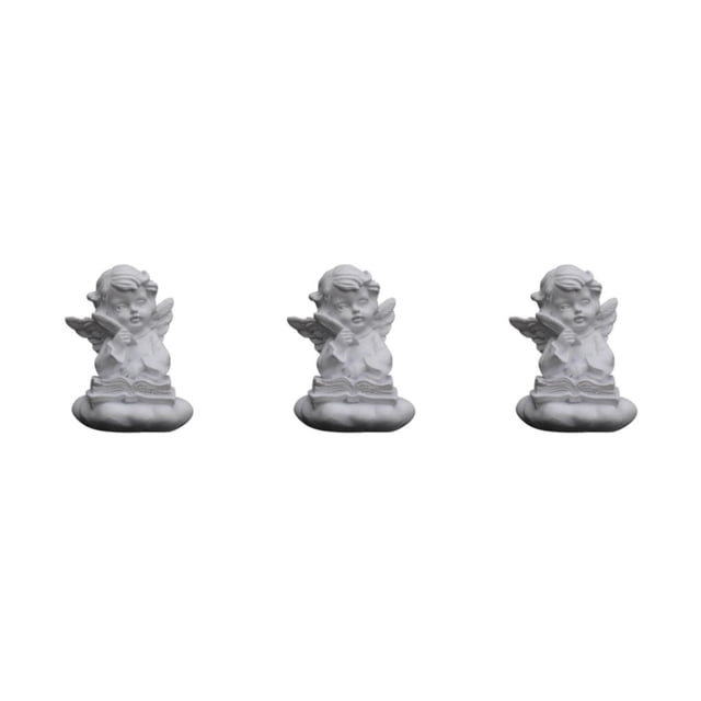 Baohd Gracieuse Résine Fille Ange Figurine Statue Décorative Accent de Bureau Écriture Pensée 3Set