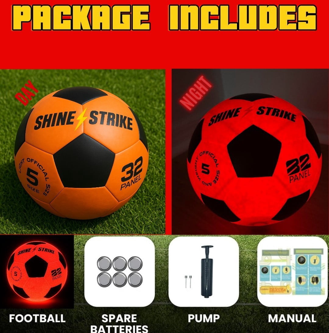 ShineStrike Glow in the dark soccer ball