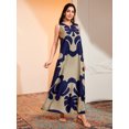 thumbnail image 3 of JUNWELL Femmes Été Boho vintage maxi Robe Femmes Poche en Vrac casual Imprimer A-Ligne Robes, 3 of 7