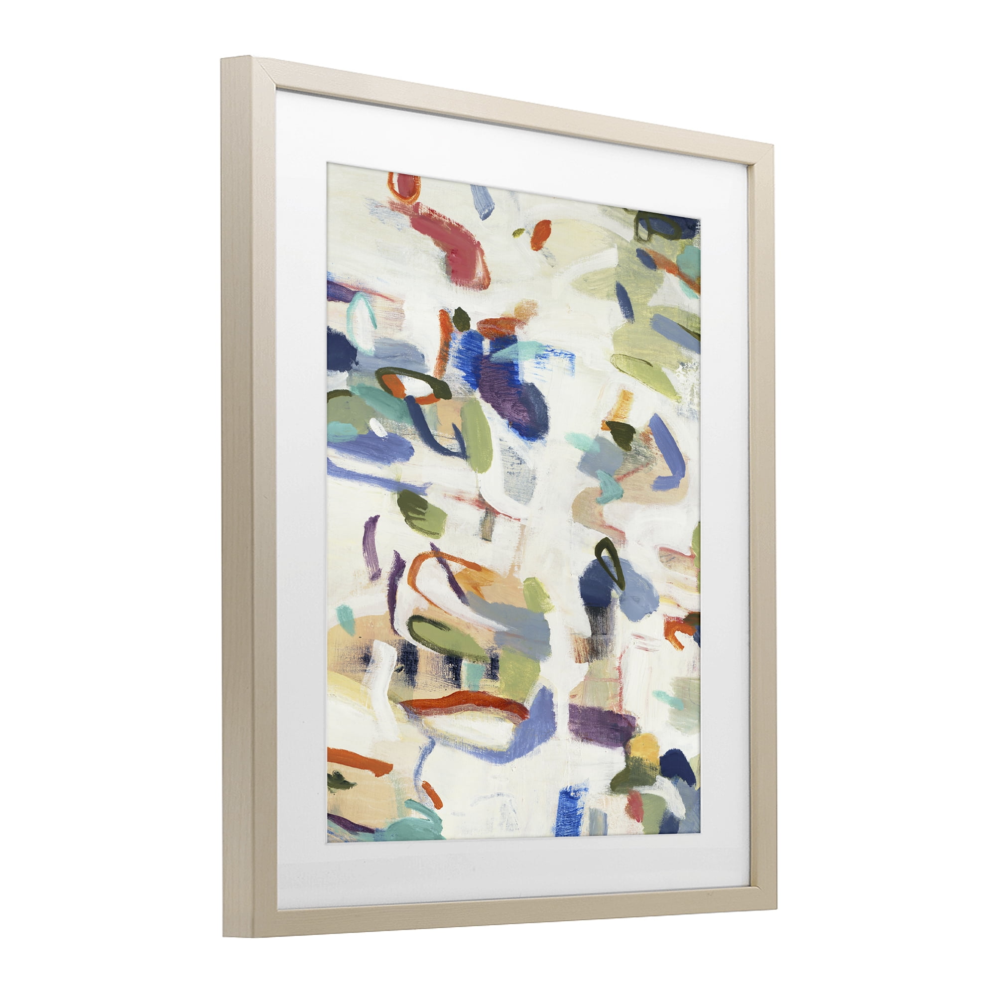 Stupell Industries Expressive Composition Brushstrokes Birch Framed Print Under Glass, design by Lisa Ridgers