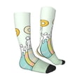 thumbnail image 3 of Picia Women Crew Soft Moisture-wicking Socks Books Pattern Design Cotton Socks, One Size fit All, 3 of 9