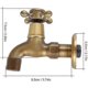 thumbnail image 5 of G1/2 Wall Mount Vintage Solid Brass Faucet, 5 of 5