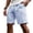 Blue, variant on Mens Vacation Dedicated Striped Casual Shorts Loose Comfort Cutting Integral Vertical Stripe Design Elastic Waistband Everyday Walking Relaxed Short Pants Green S
