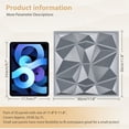 thumbnail image 3 of 30 Pack Textured 3D Wall Panels for Interior Wall Decor, PVC Decorative Wall Panels for Living Room Bedroom Hotel Office, Gray 11.8''x11.8'' Cover 29 Sq.​ Ft​, 3 of 5