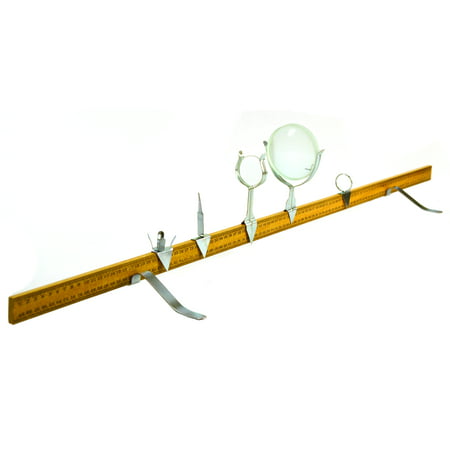 Meter Stick Optical Bench Kit with All Metal Hardware Included and 2 Optical Glass Lenses (Double Concave, Double Convex)