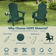 thumbnail image 3 of FOOWIN Folding HDPE Adirondack Chairs Set of 4, Green, 3 of 7