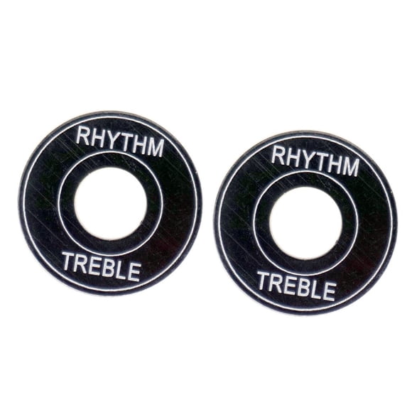 2 piezas Rondelle para interruptores para guitarra eléctrica para selectores de 33cm Negro