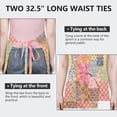 thumbnail image 6 of Pioneer Flower Floral Print Pattern Apron-Garden Aprons for Women with Pockets-Cotton Linen Waterproof Kitchen Cooking Gardening Aprons Adjustable for Kitchen,Cooking,BBQ and Salon 33x27 Inch, 6 of 7