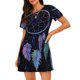 thumbnail image 1 of Easygdp Dreamcatcher With Colorful Feathers Camisón de manga corta para mujer, informal, estampado, 1 of 6