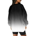 thumbnail image 3 of ATOYSOY Women's Workout Gradient Blouses Loose Basic Oversized Tops Trendy Long Sleeve Tees Relaxed Comfy Casual Drop Shoulder Crew Neck Sweatshirts Fall Black XL, 3 of 5