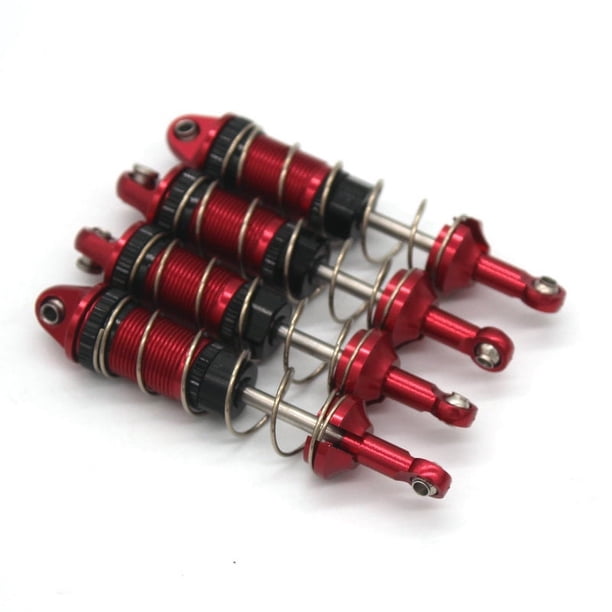 Amortiguador Bewildely trasero delantero RCGOFOLLOW 4 Uds Aleación de aluminio 1/16 RC Rojo