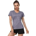 thumbnail image 5 of T Shirts For Women Women V Neck Short Sleeve Moisture Wicking Athletic Shirts Sport Activewear Top, 5 of 6