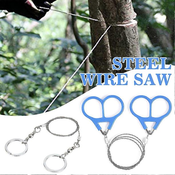 Multifunctional Emergency Gear Steel Wire Saw Heavy Duty Pocket Cable Saw for Camping Hiking