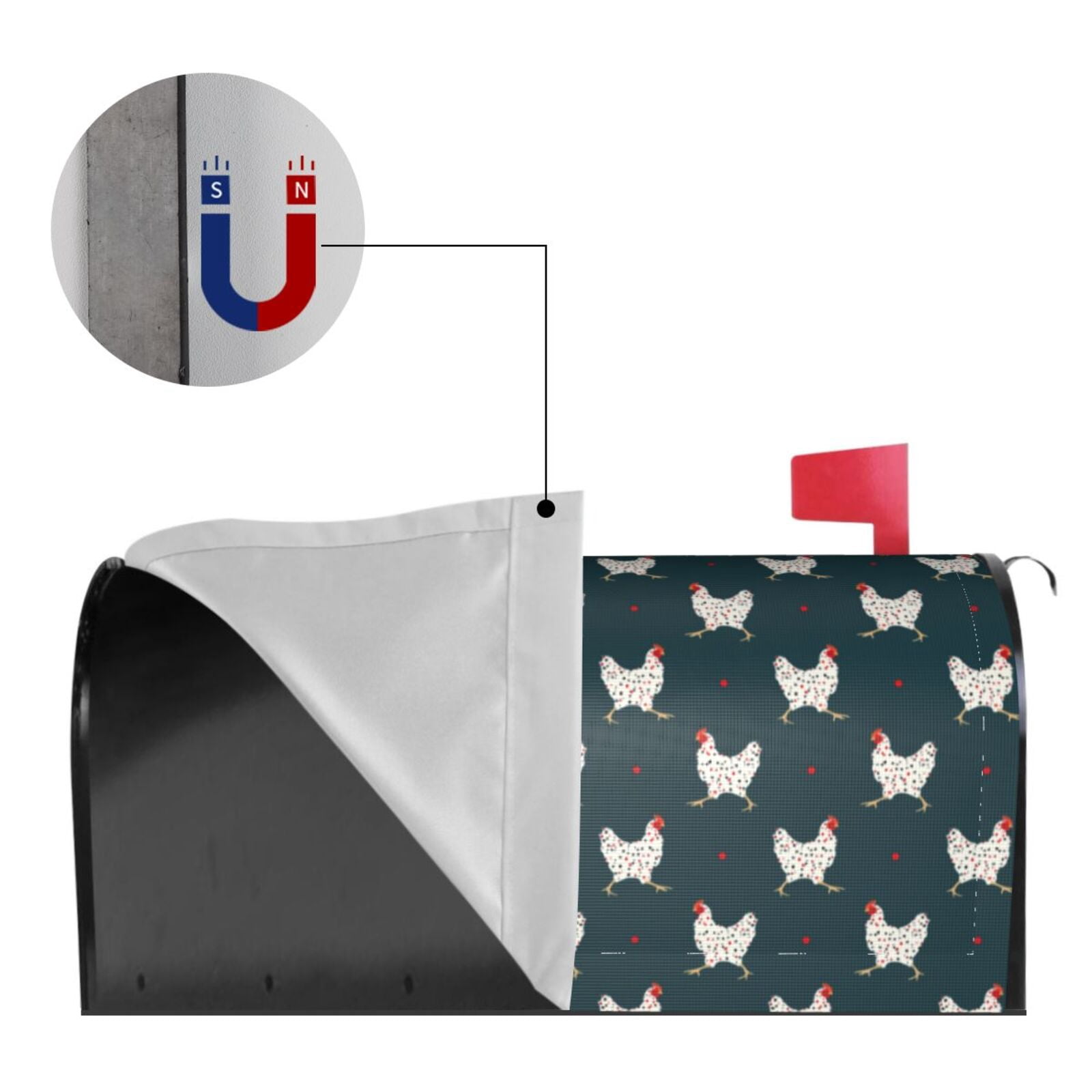 Kdxio Magnetic Mailbox Cover 21x18 in Mailbox Cover Outdoor Decoration Holiday Mailbox Covers for Home Garden Yard-21x18 in