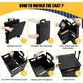 thumbnail image 6 of Foldable Utility Cart with 360 °   Wheels, Heavy Duty Rolling Crate for Travel and Office, 6 of 7
