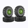 thumbnail image 4 of HILABEE 4 Pieces 1/18 1/24 RC Tires Rally Tyres for SCX24 Fcx24 RC Hobby Car DIY Green, 4 of 9