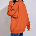 thumbnail image 6 of Resicozy Womens Plus Size Plain Sweatshirts Long Sleeve Oversized Crew Neck Tops Casual Soft Loose Pullover Shirts 2025 Orange L, 6 of 6