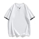 thumbnail image 1 of pstuiky Camisas de manga corta para hombre, Camisa informal de manga corta con solapa y botones sólidos para hombre camisas casuales para hombre m, 1 of 6