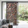 thumbnail image 3 of Colorful Stones Window Privacy Film, Modern Art Farmhouse Stones Static Cling UV Sun Blocking Tint Film Heat Control Windows Films for Bedroom Bathroom, Window Stickers 35.4"x78.7", 3 of 7