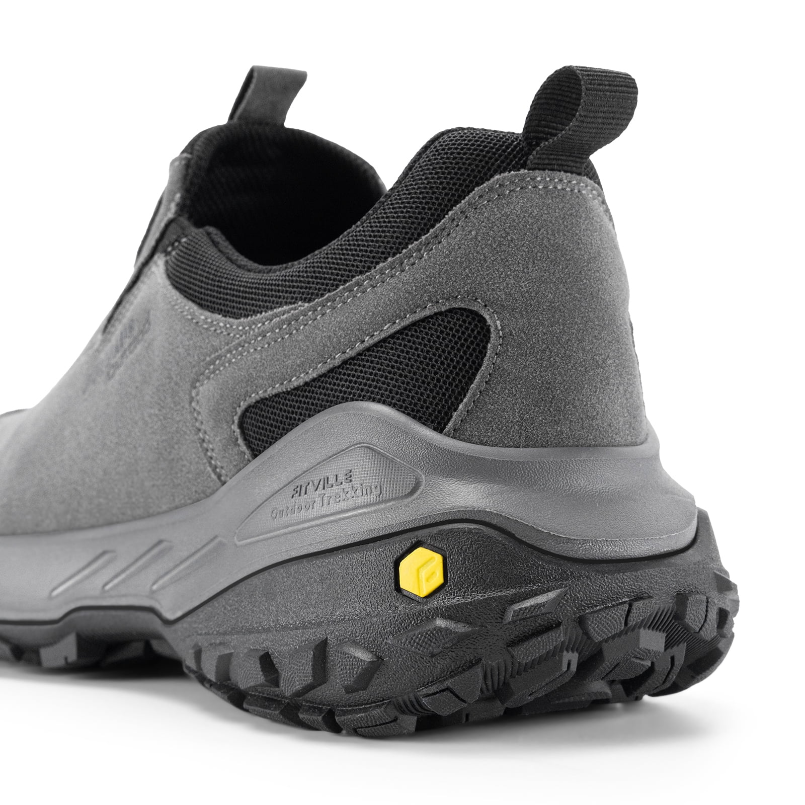 FitVille Wide Mens Slip on Hiking Shoes Trekking Loafer with Arch Support