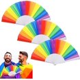 thumbnail image 1 of 3 Abanicos de mano Sailing arcoíris plegables del orgullo gay accesorios LGBT, 1 of 5